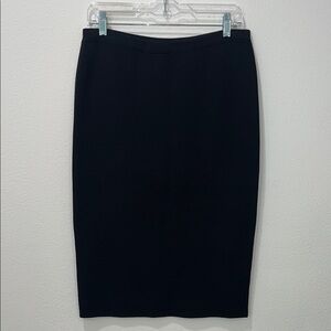 Eileen Fisher Black Knit Long Straight Skirt Sz Sml